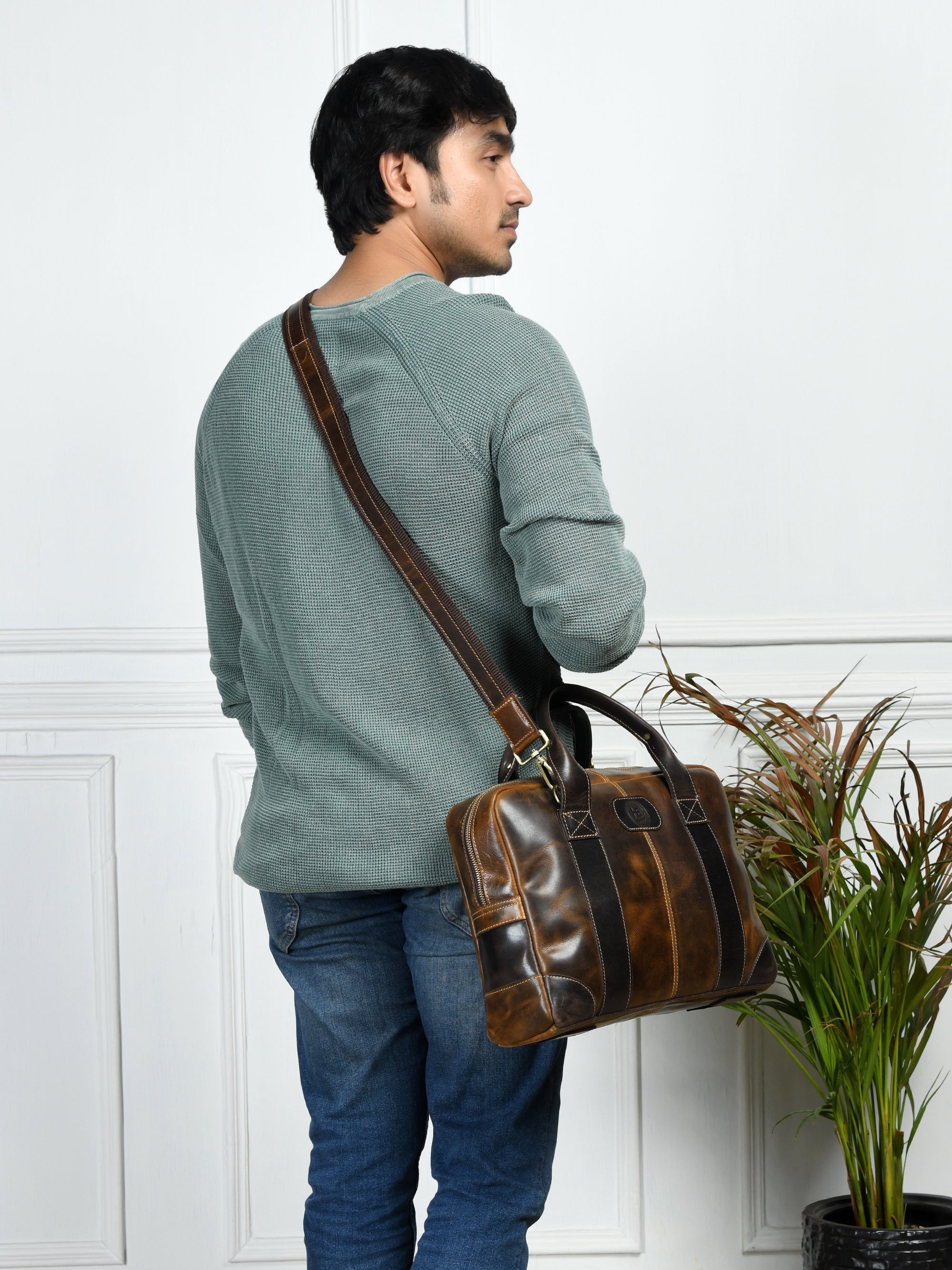 Heritage Buffalo Pure Leather Laptop Bag - Brown Colour