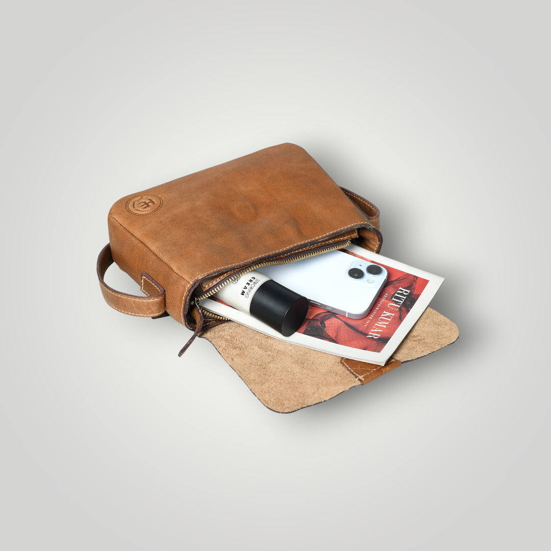 The Heritage Leather Satchel - Maroon Colour