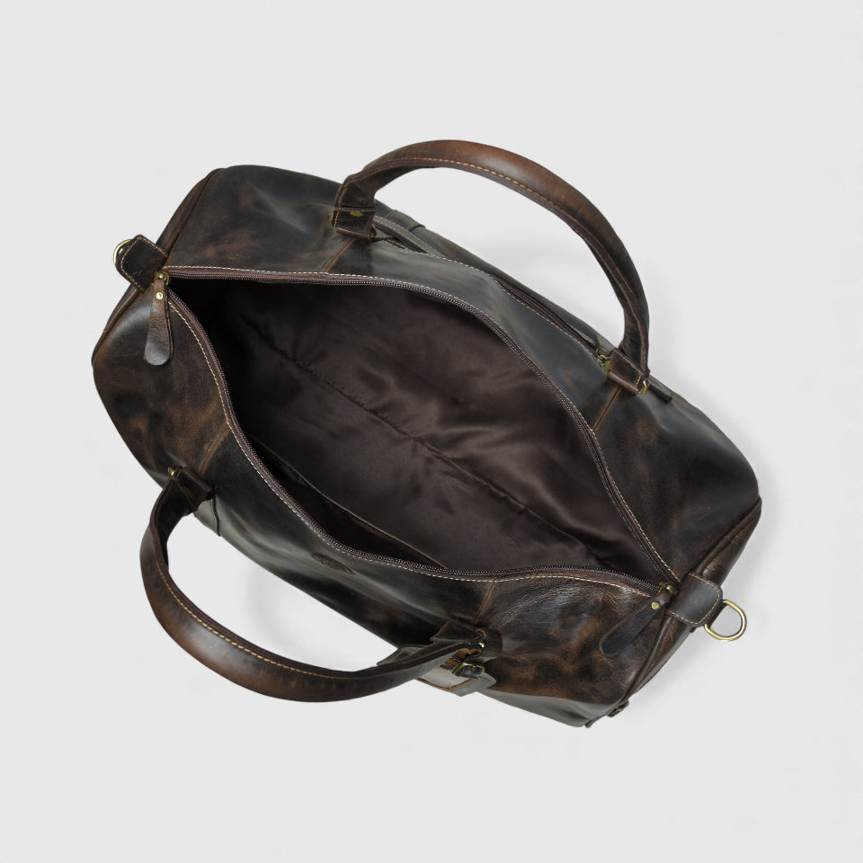The Voyager Premium Leather Duffle Bag