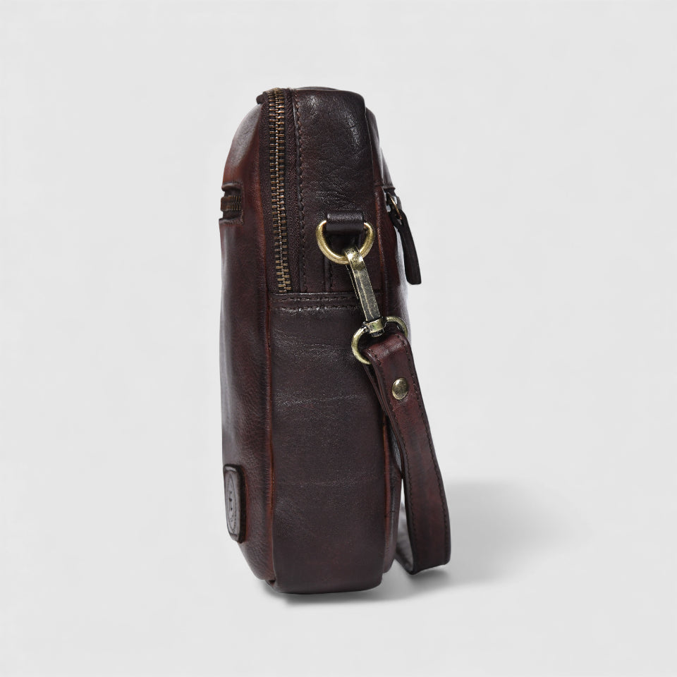 OxBlood Trail Leather Sling Bag – Brown Colour