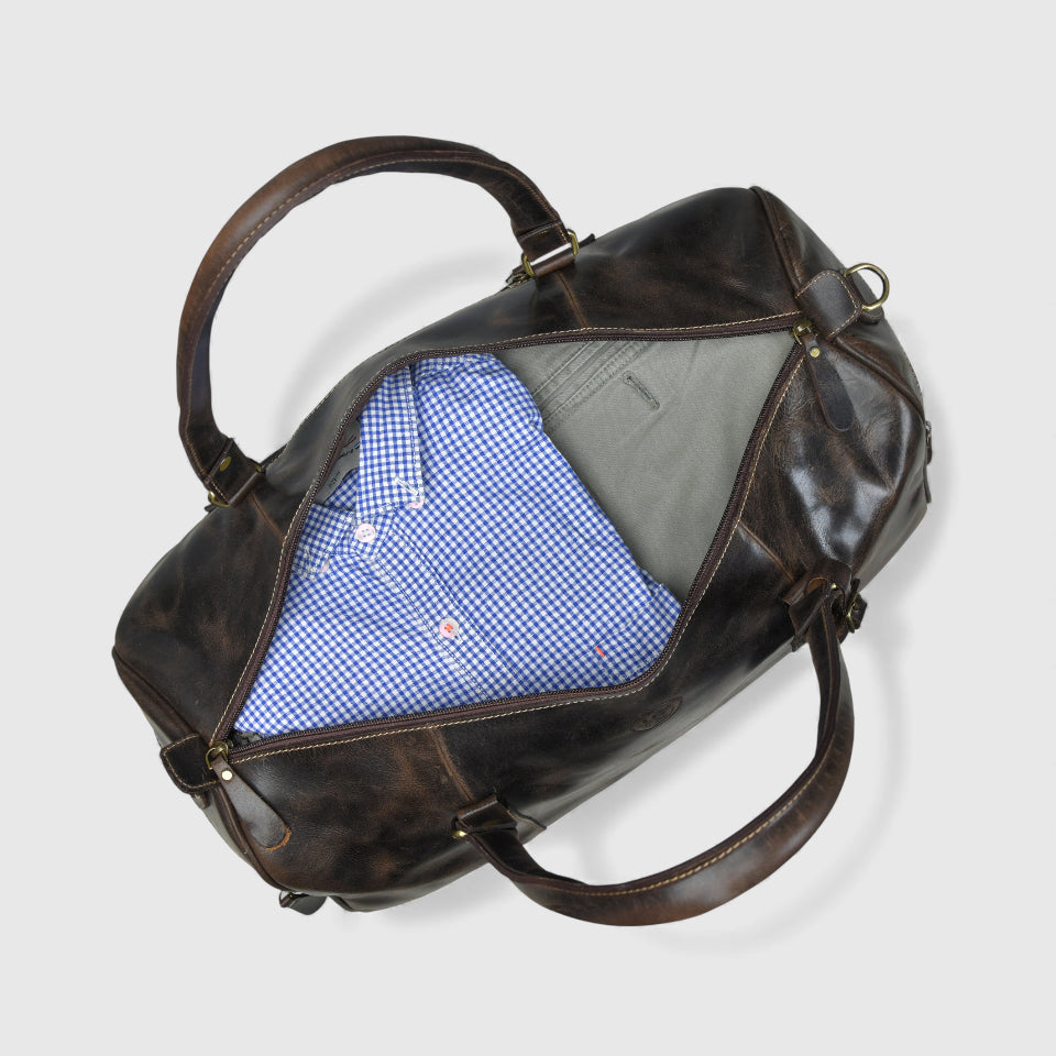 The Voyager Premium Leather Duffle Bag