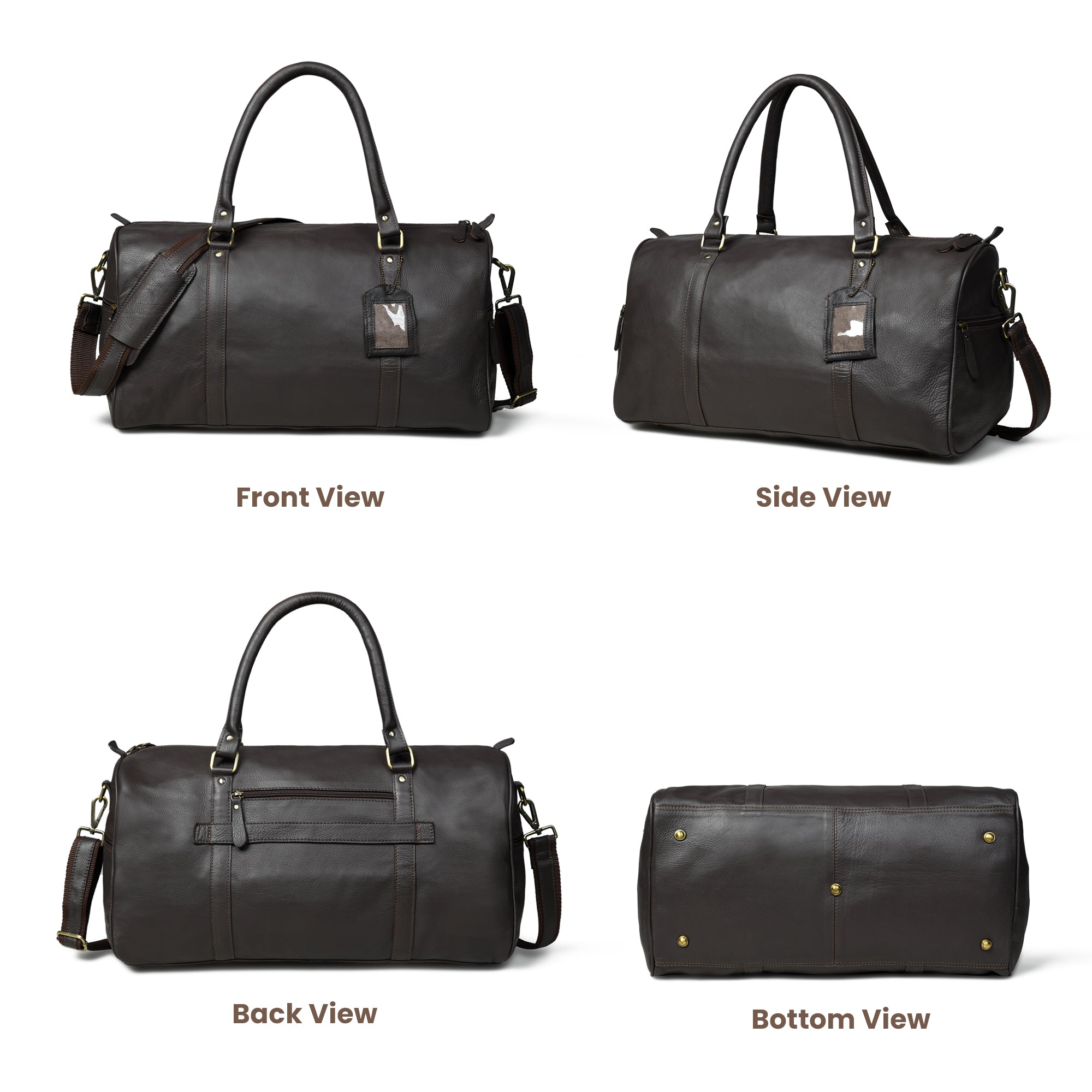 The Voyager Leather Travel Duffle - Brown Colour