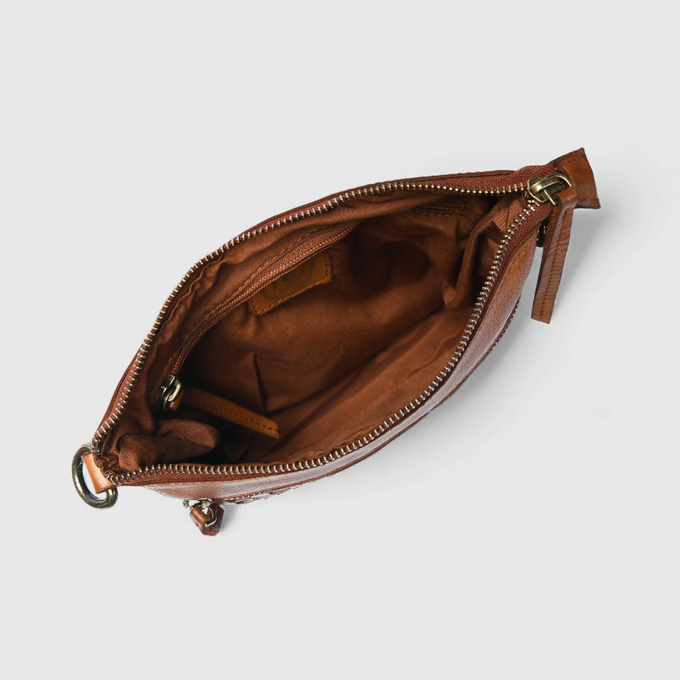 Woven Elegance Leather Handbag - Maroon Colour