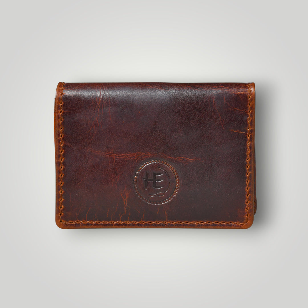 Classic Leather Card Wallet - Maroon Colour