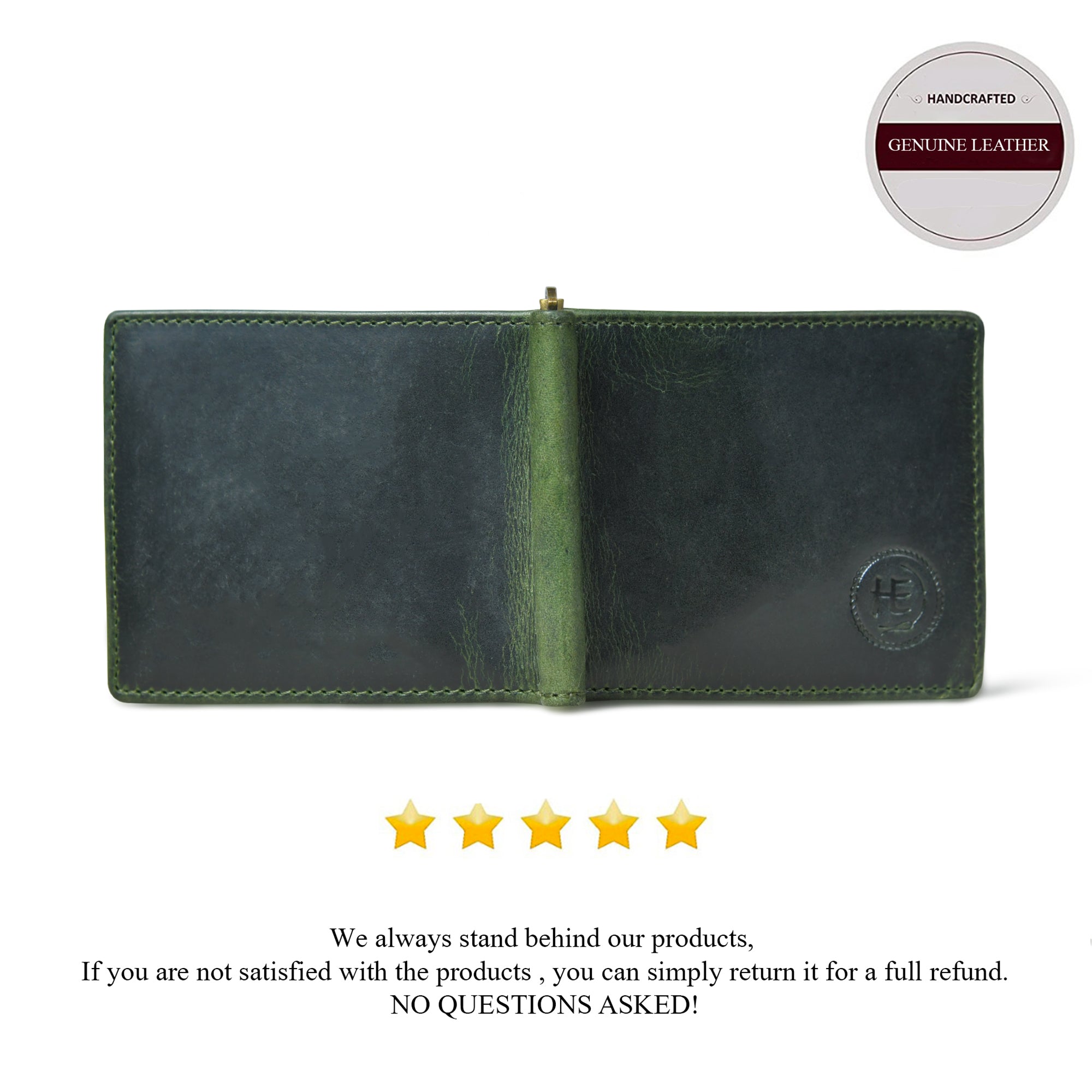 Slim Money Clip Wallet - Green Colour