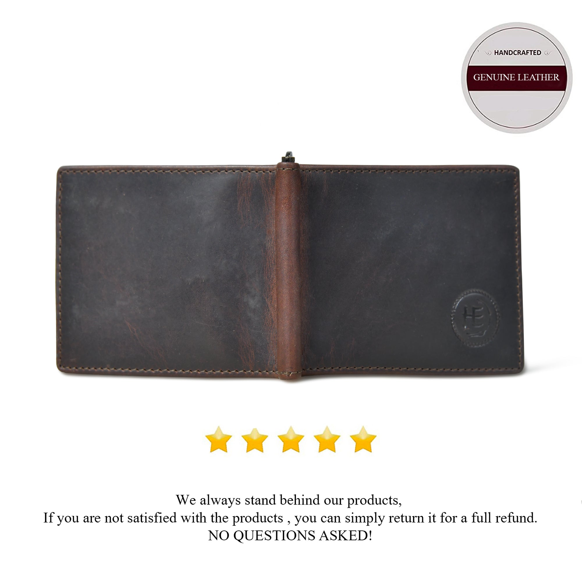 Slim Money Clip Wallet - Maroon Colour