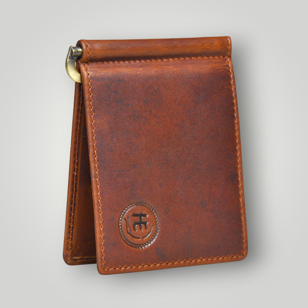 Slim Money Clip Wallet - Brown Colour