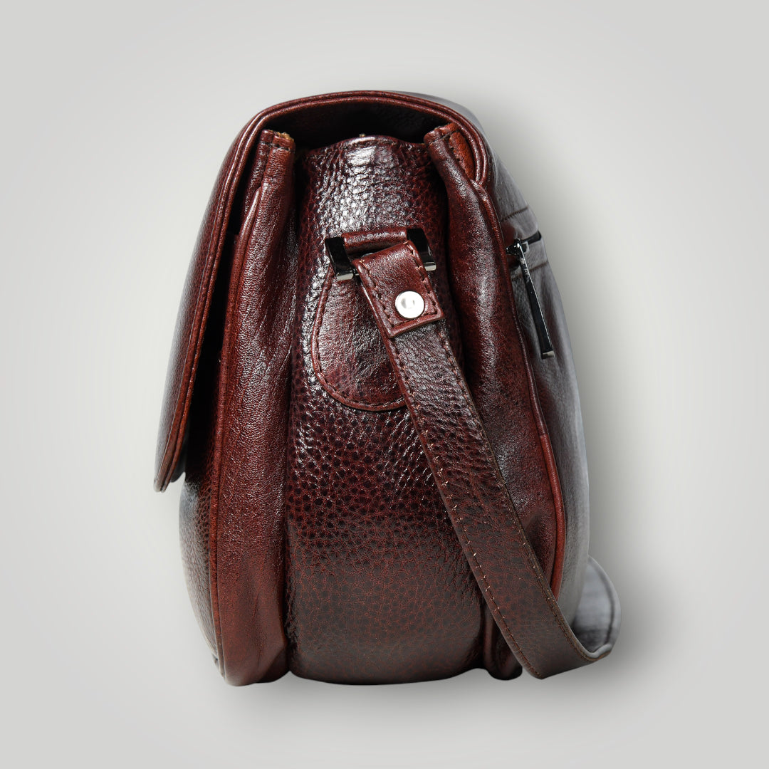 Midnight Opulence Satchel - Maroon Colour