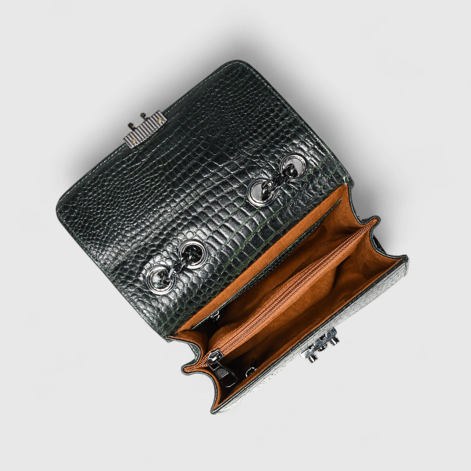 Obsidian Executive Leather Briefcase - Black Colour