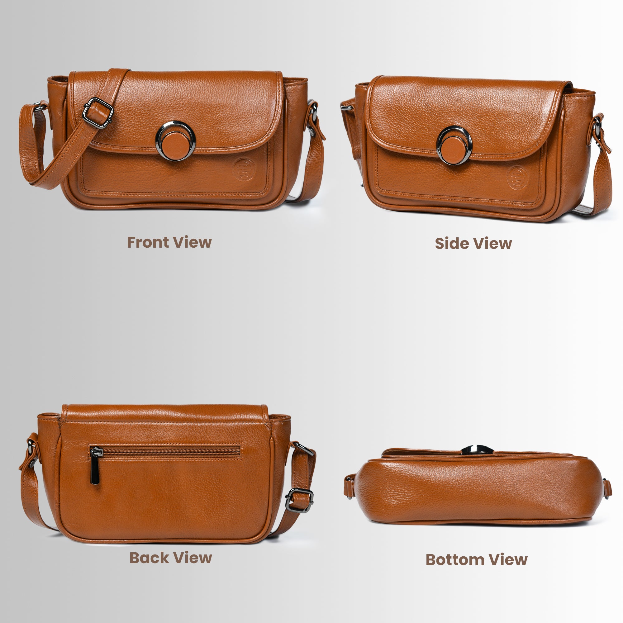 Verdant Elegance Women's Leather Handbag - Maroon Colour