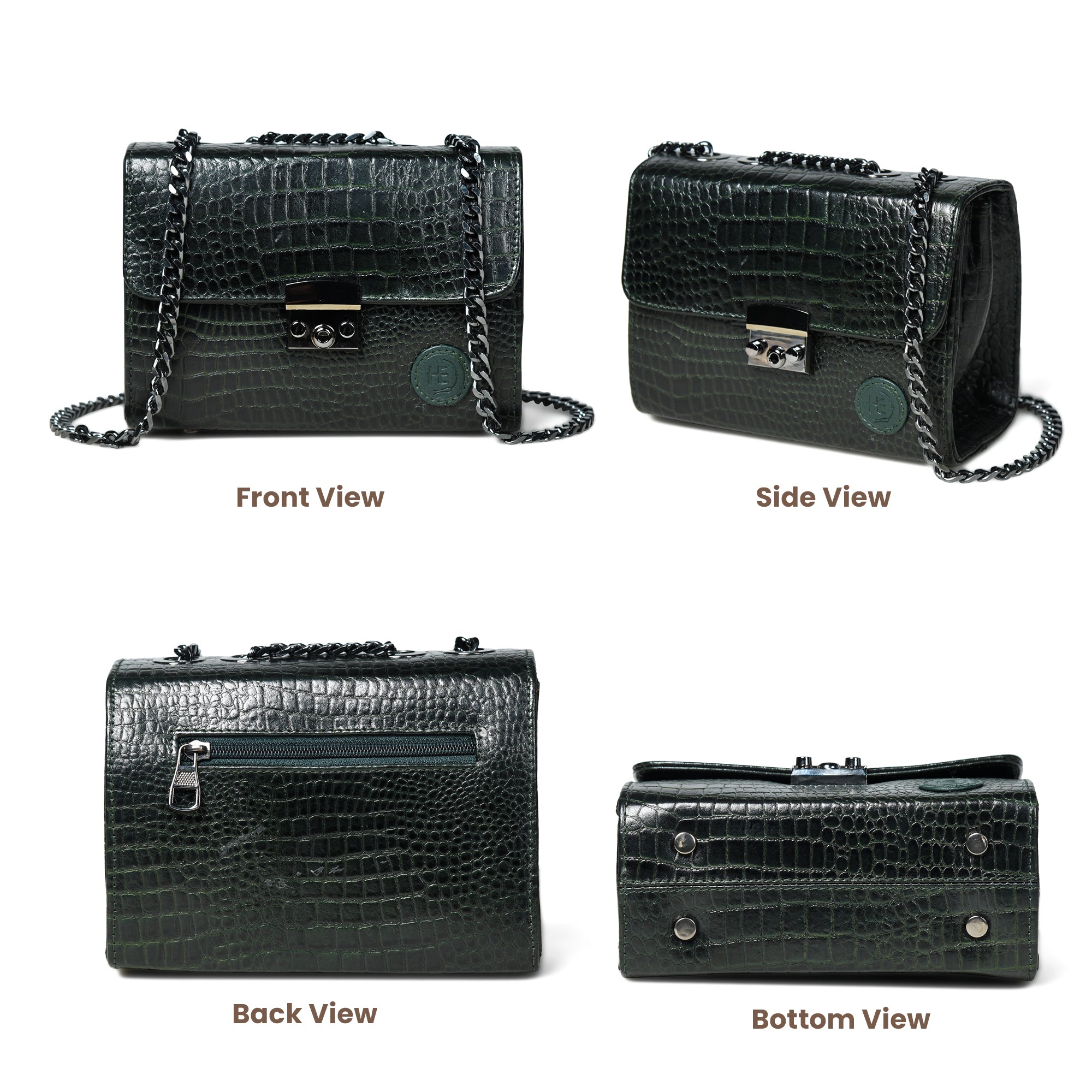 Obsidian Executive Leather Briefcase - Black Colour