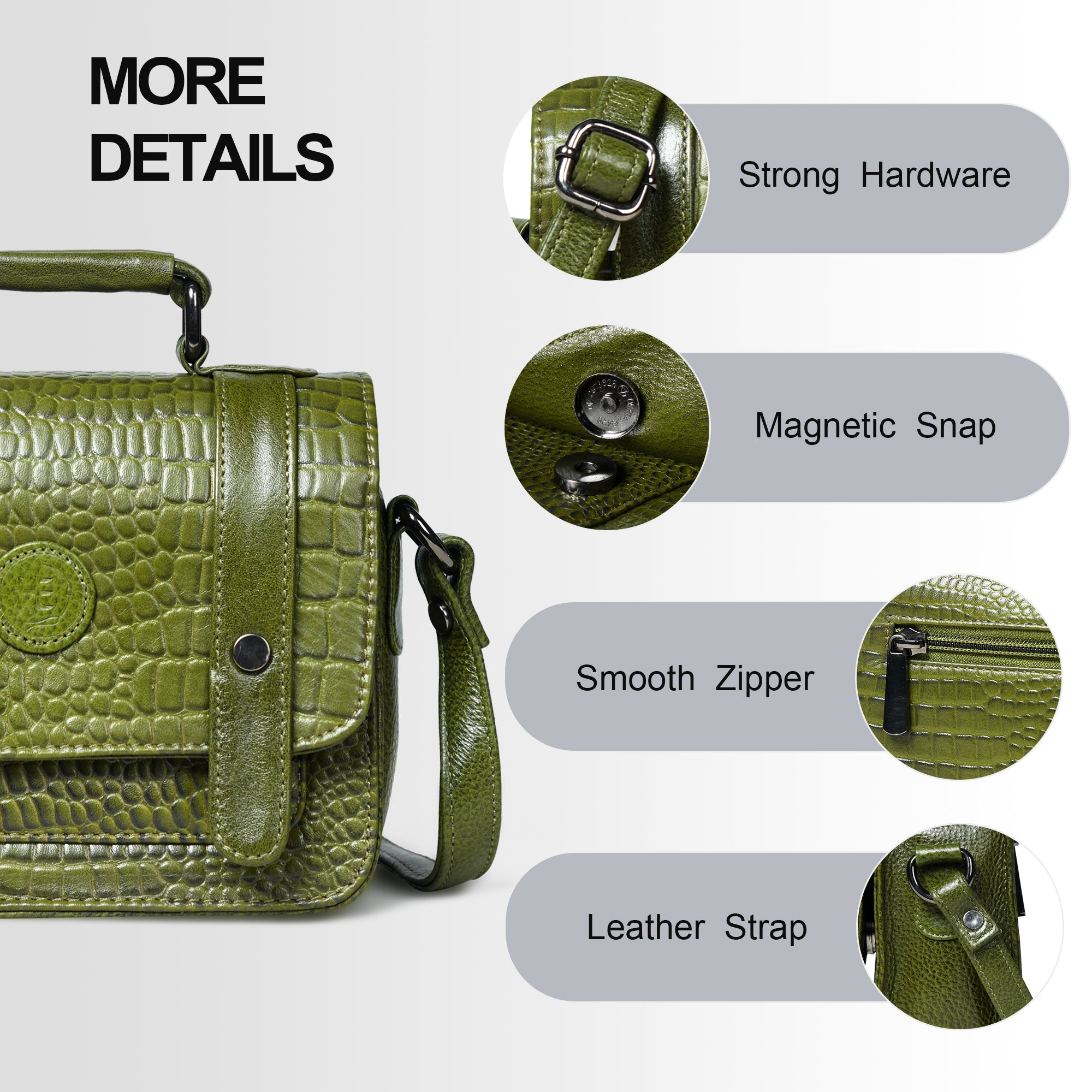 Urban Voyager Leather Belt Bag - Green Colour