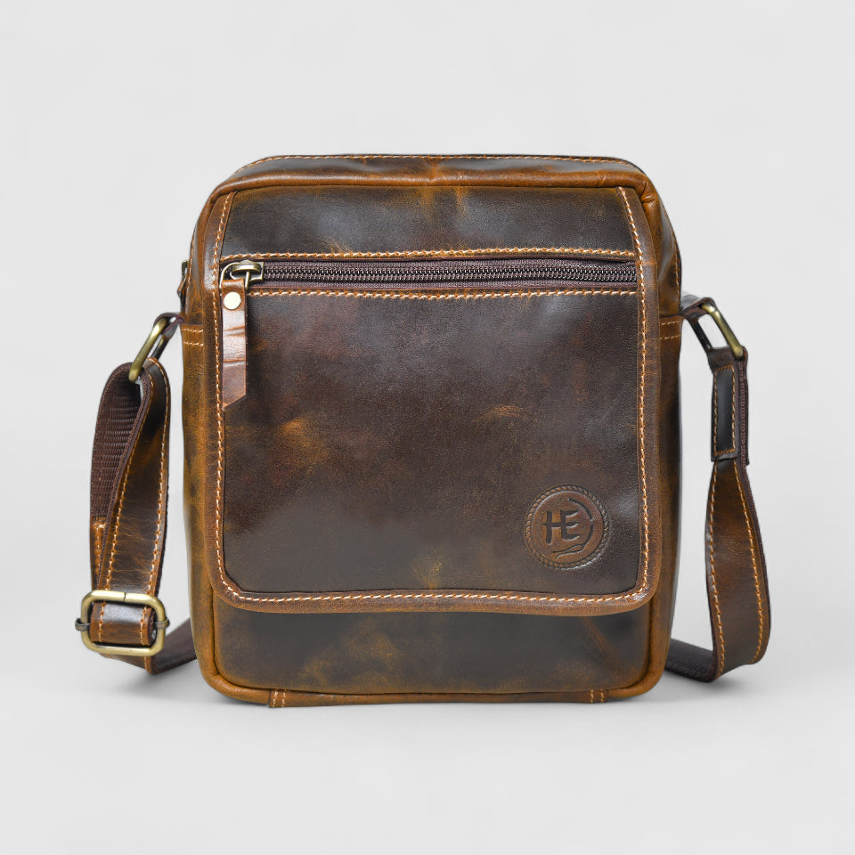 Explorer Vintage Leather Sling Bag - Maroon Colour