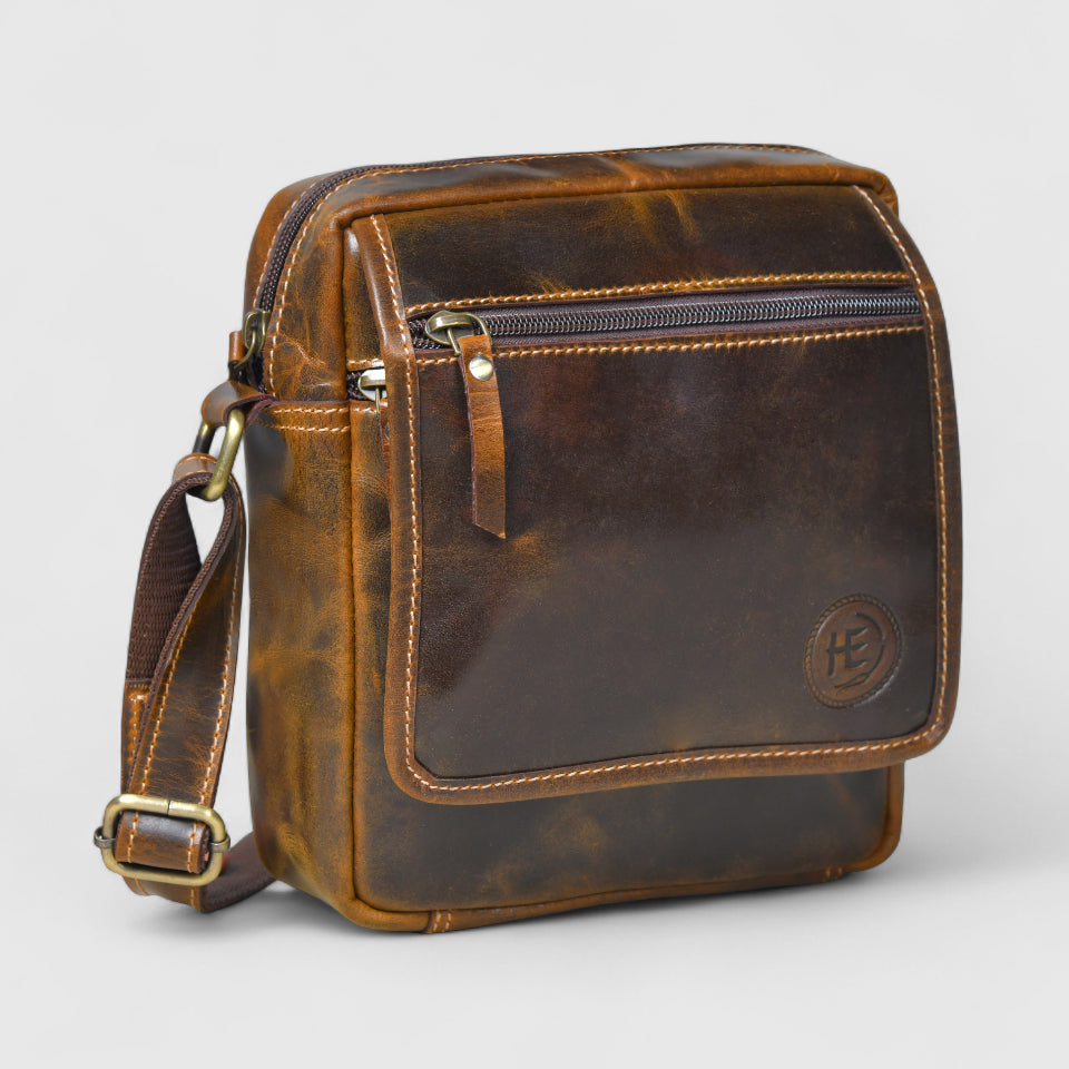 Explorer Vintage Leather Sling Bag - Maroon Colour