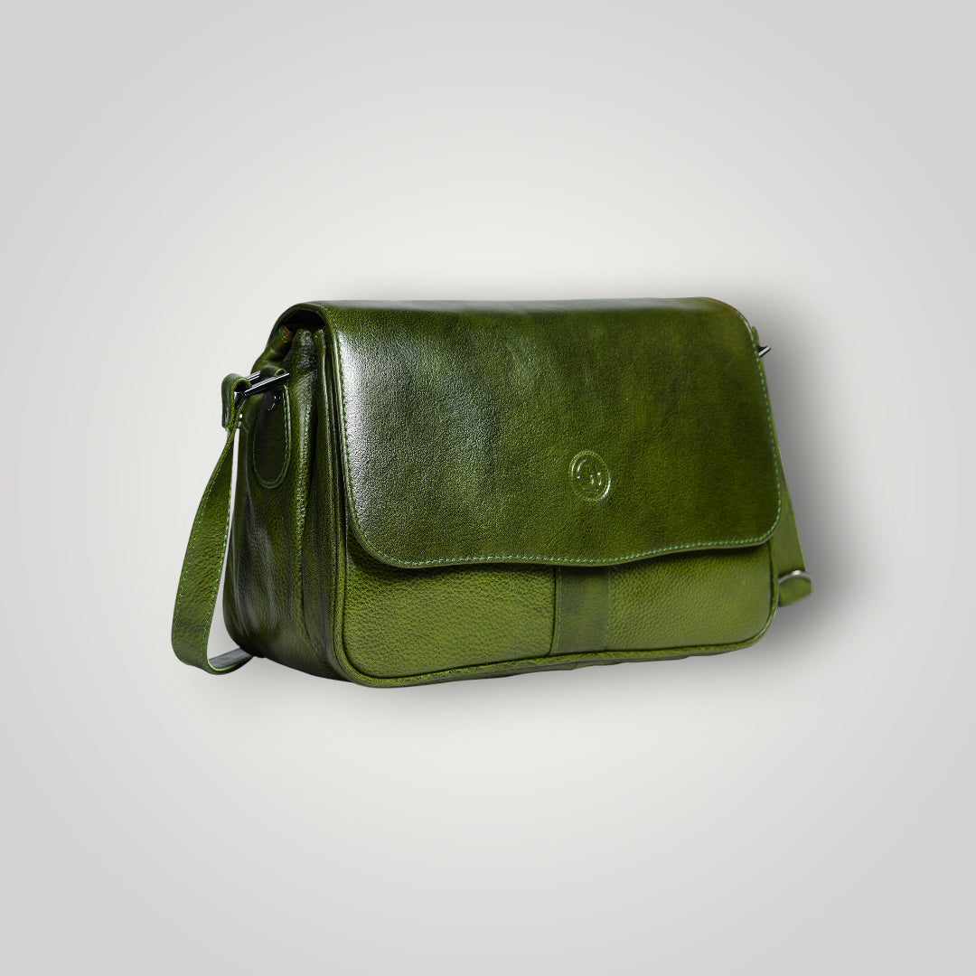 Midnight Opulence Satchel Bag - Olive Colour