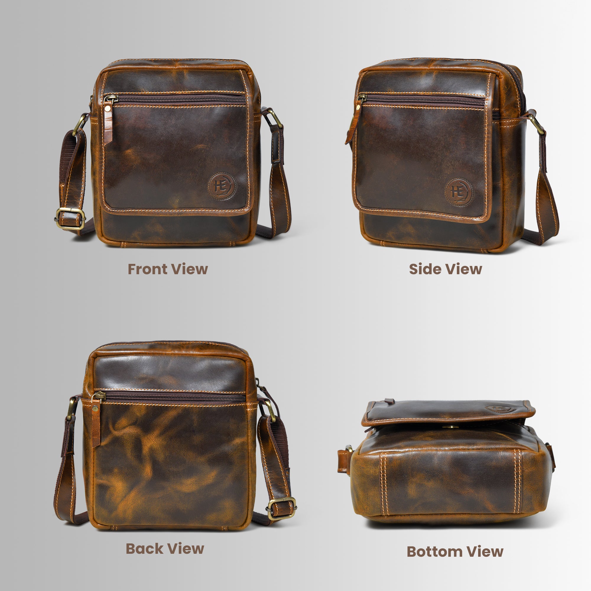 Explorer Vintage Leather Sling Bag - Maroon Colour