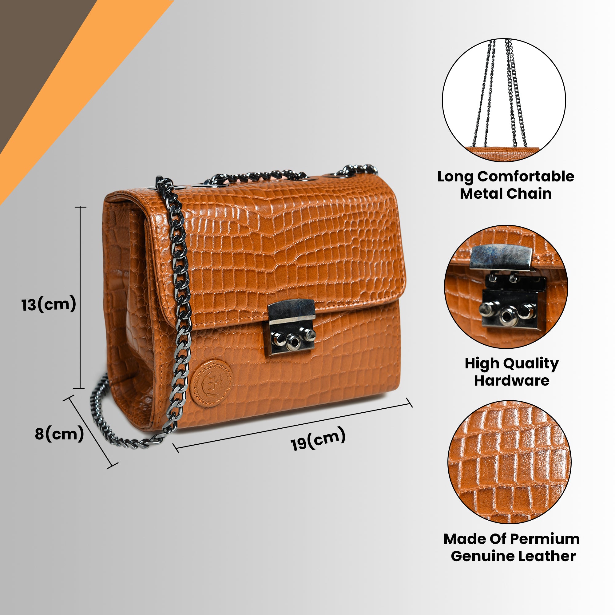 Obsidian Executive Leather Briefcase - Brown Colour