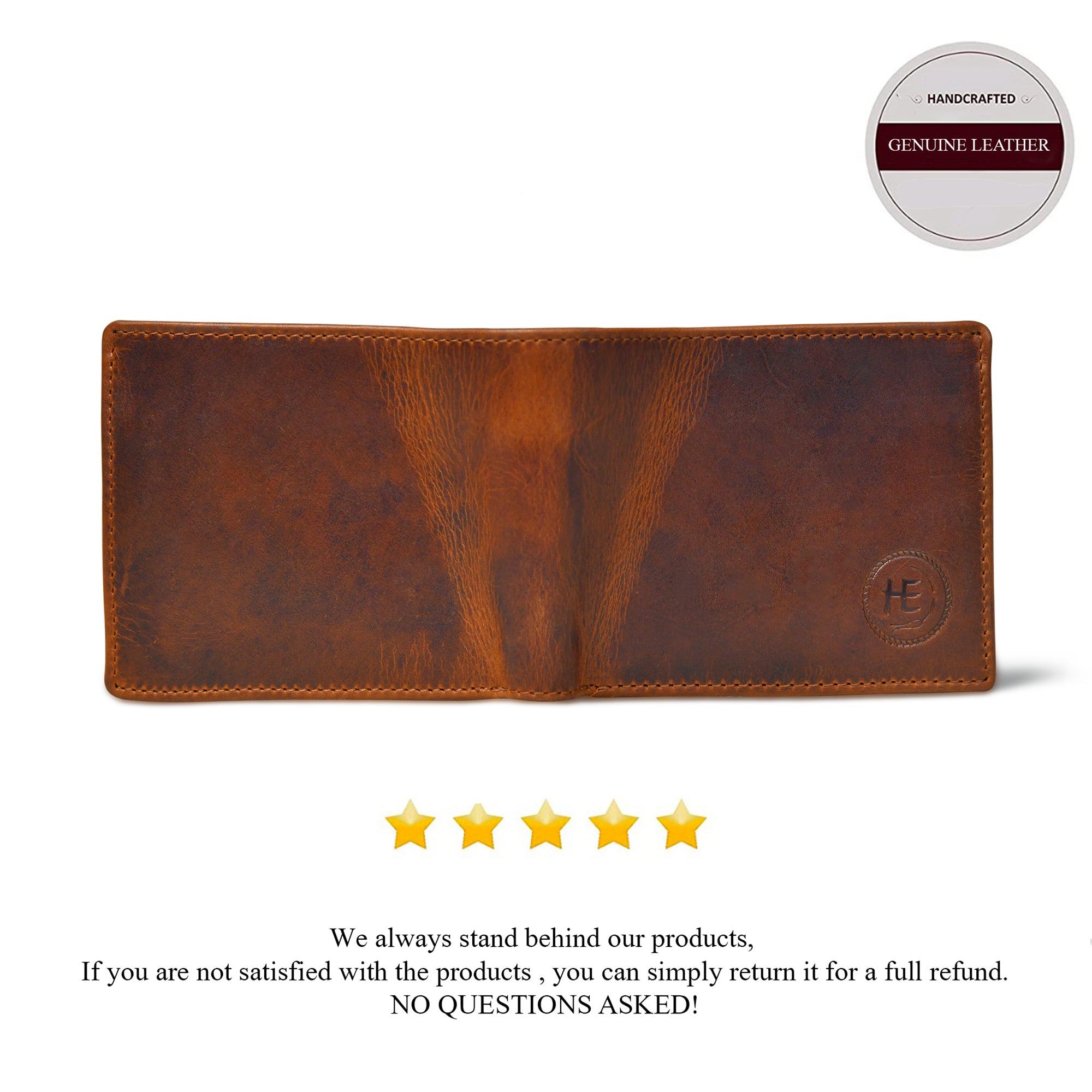 Timeless Leather Wallet | Handcrafted RFID-Blocking Bifold - Brown Colour