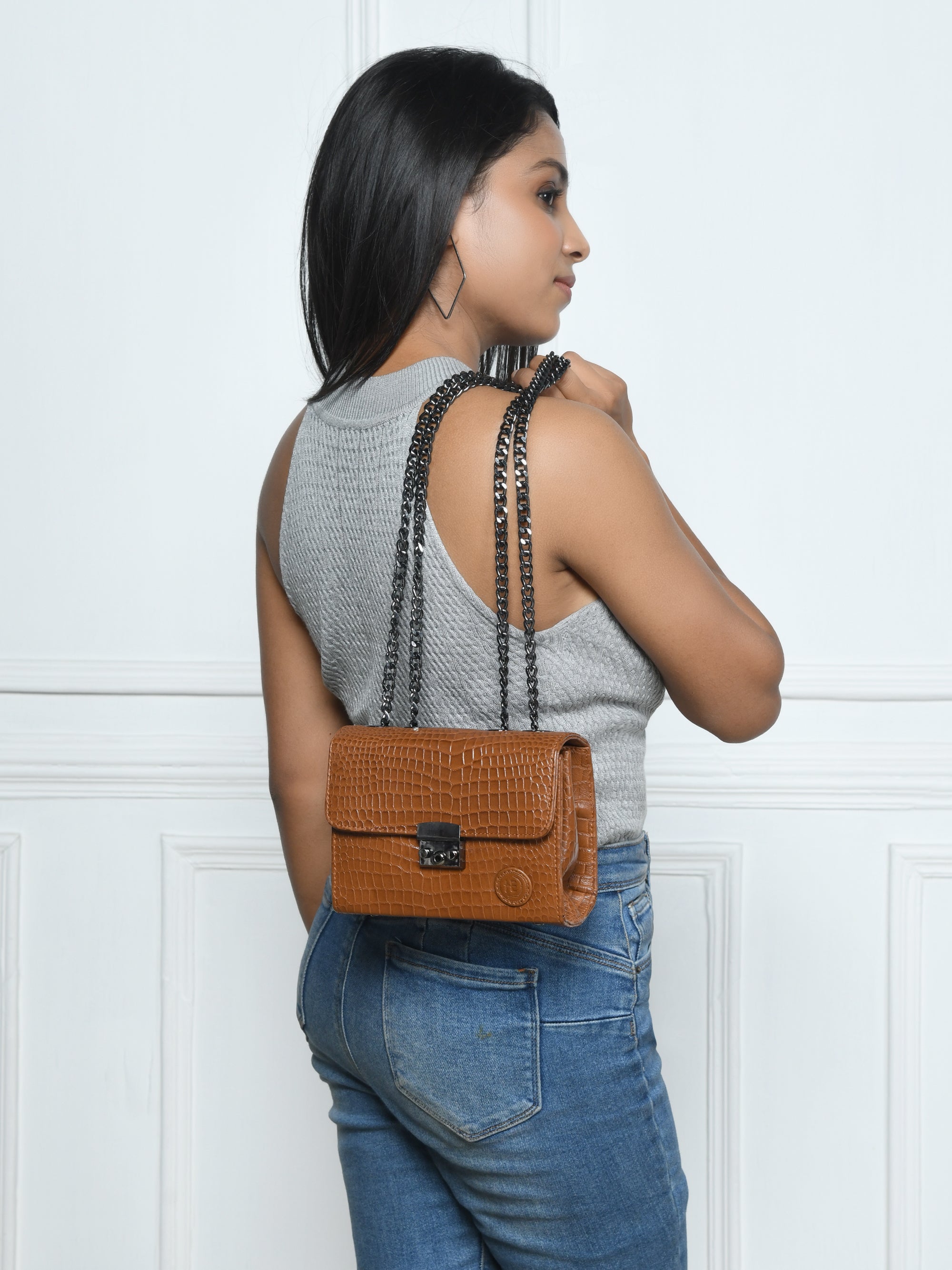 Obsidian Executive Leather Briefcase - Brown Colour