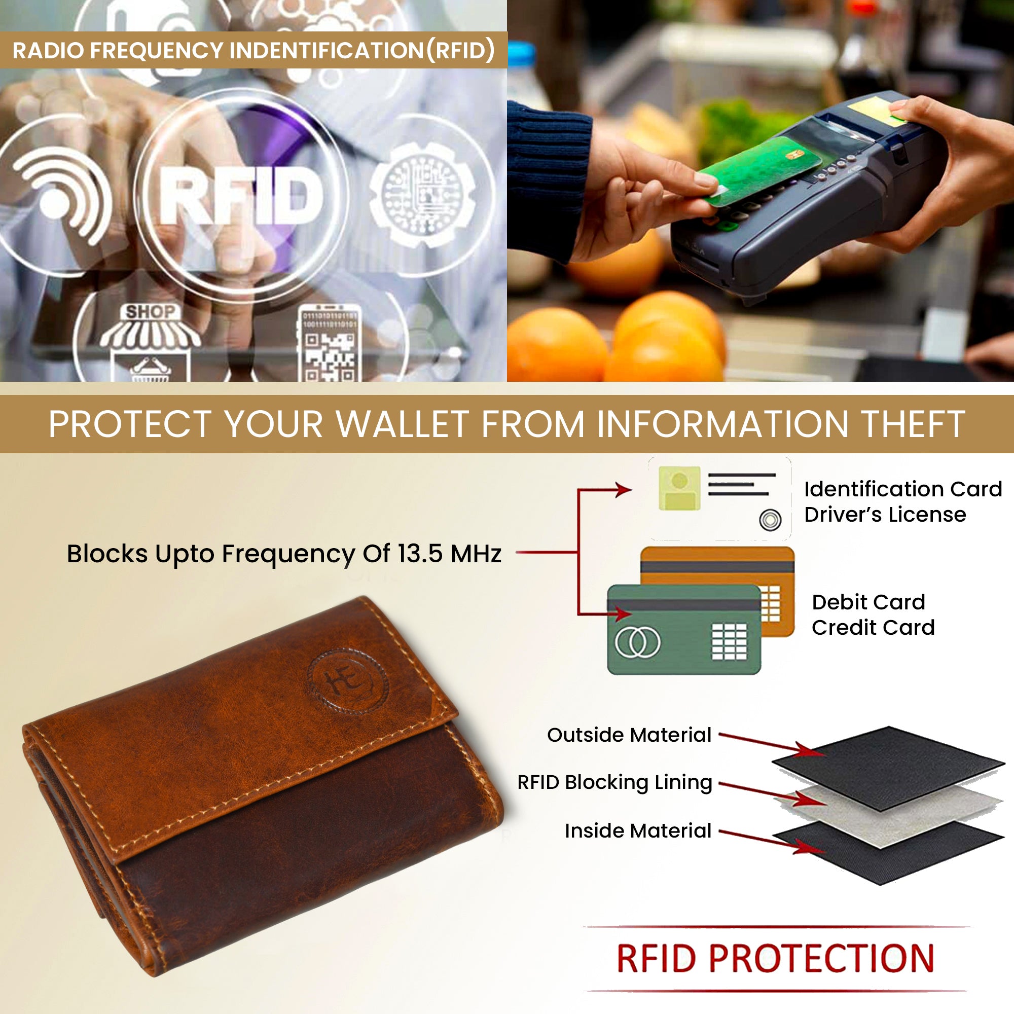 Heritage Buffalo Leather Bifold Wallet - Maroon Colour