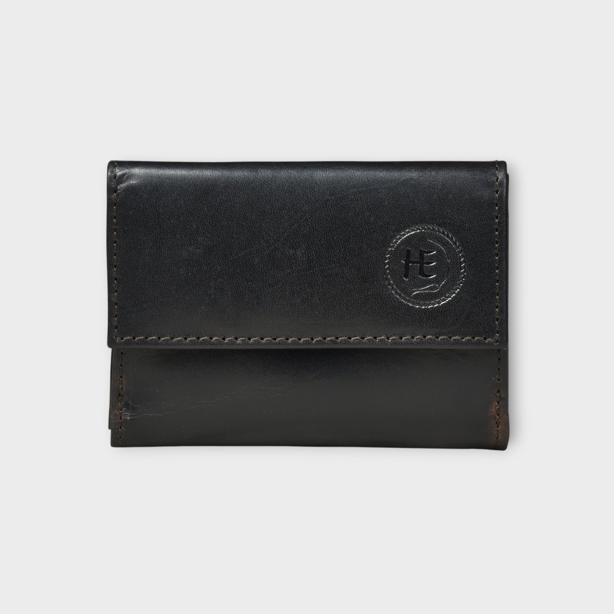 Heritage Buffalo Leather Bifold Wallet - Black Colour