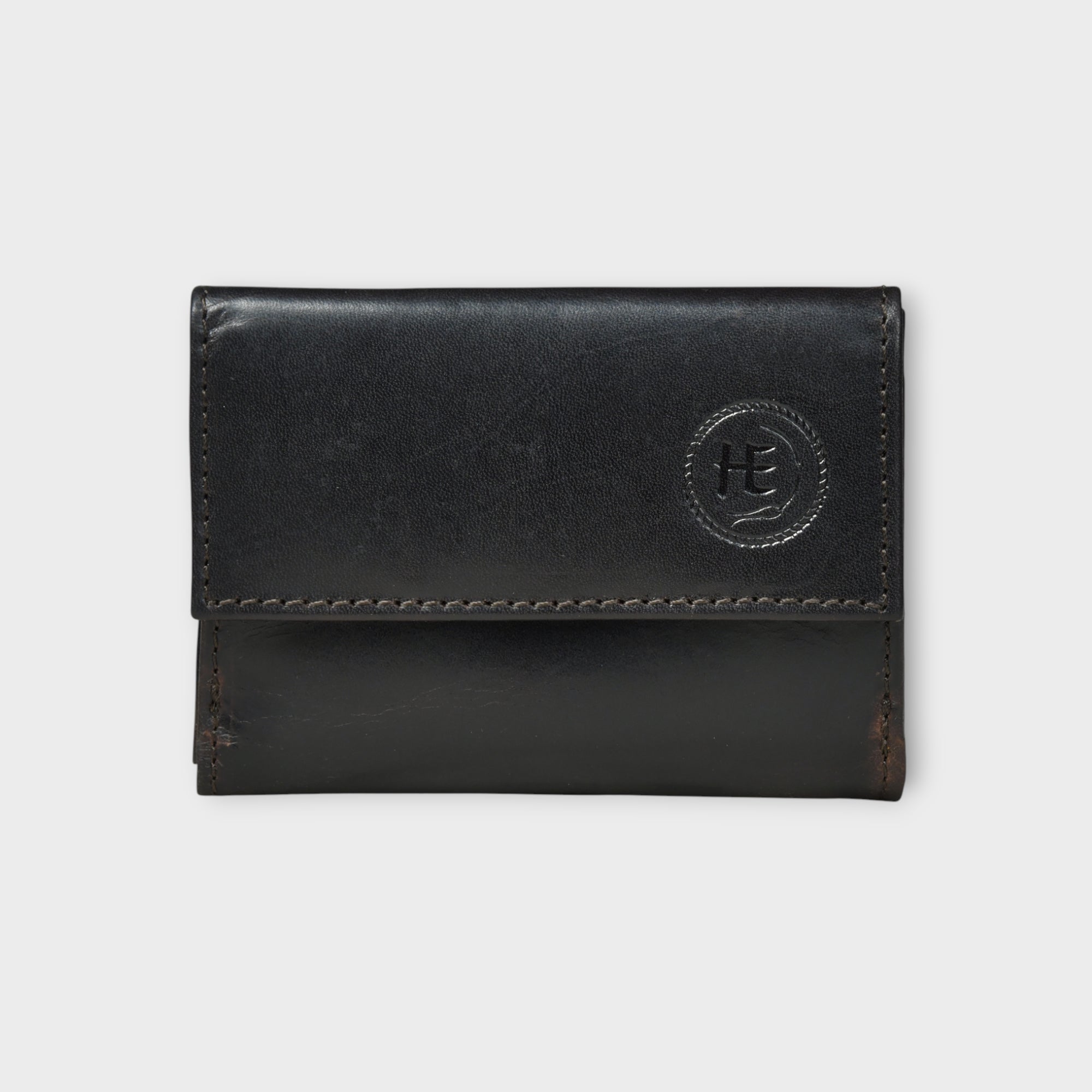 Heritage Buffalo Leather Bifold Wallet - Black Colour