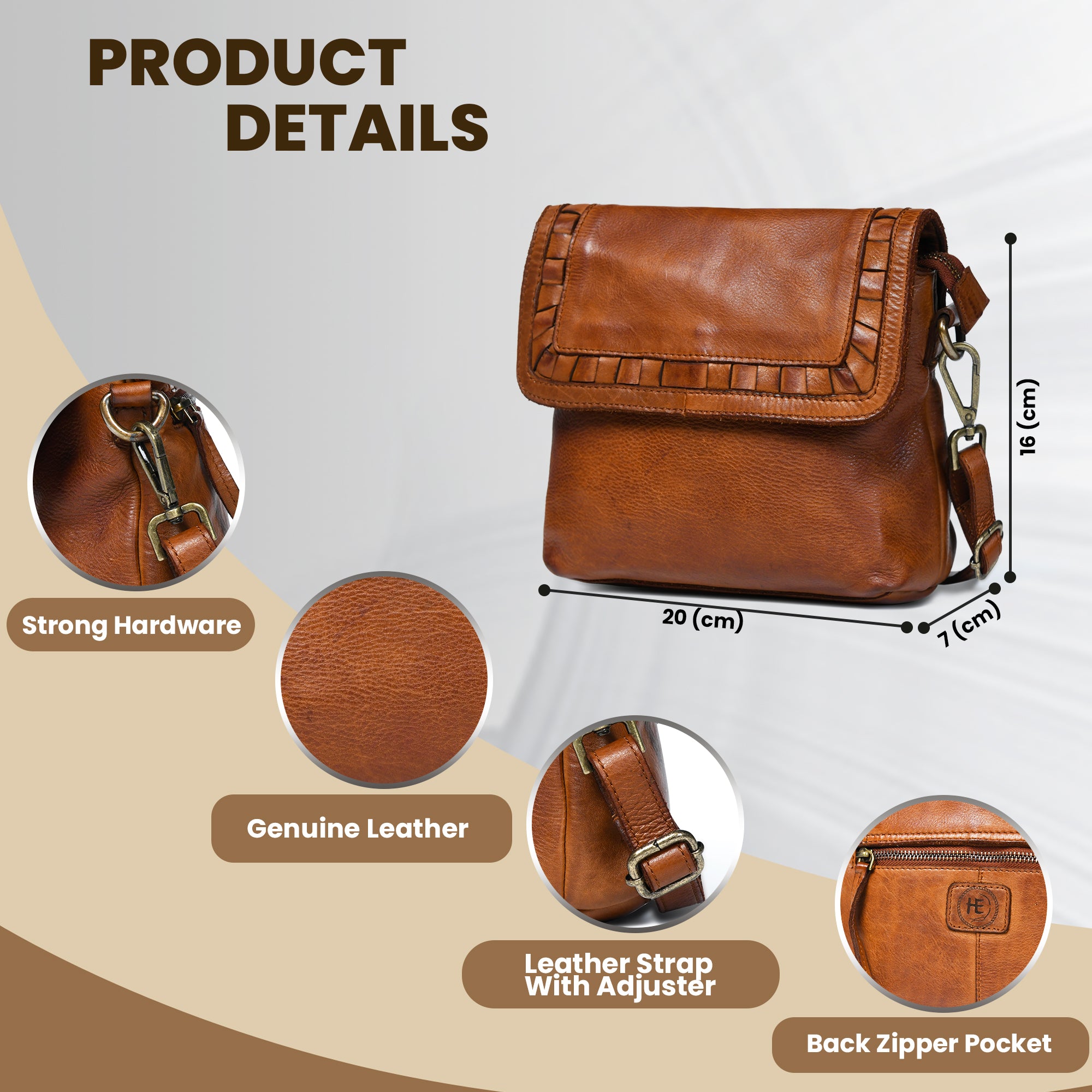 Verdant Crossbody Women's Leather Handbag - Maroon Colour