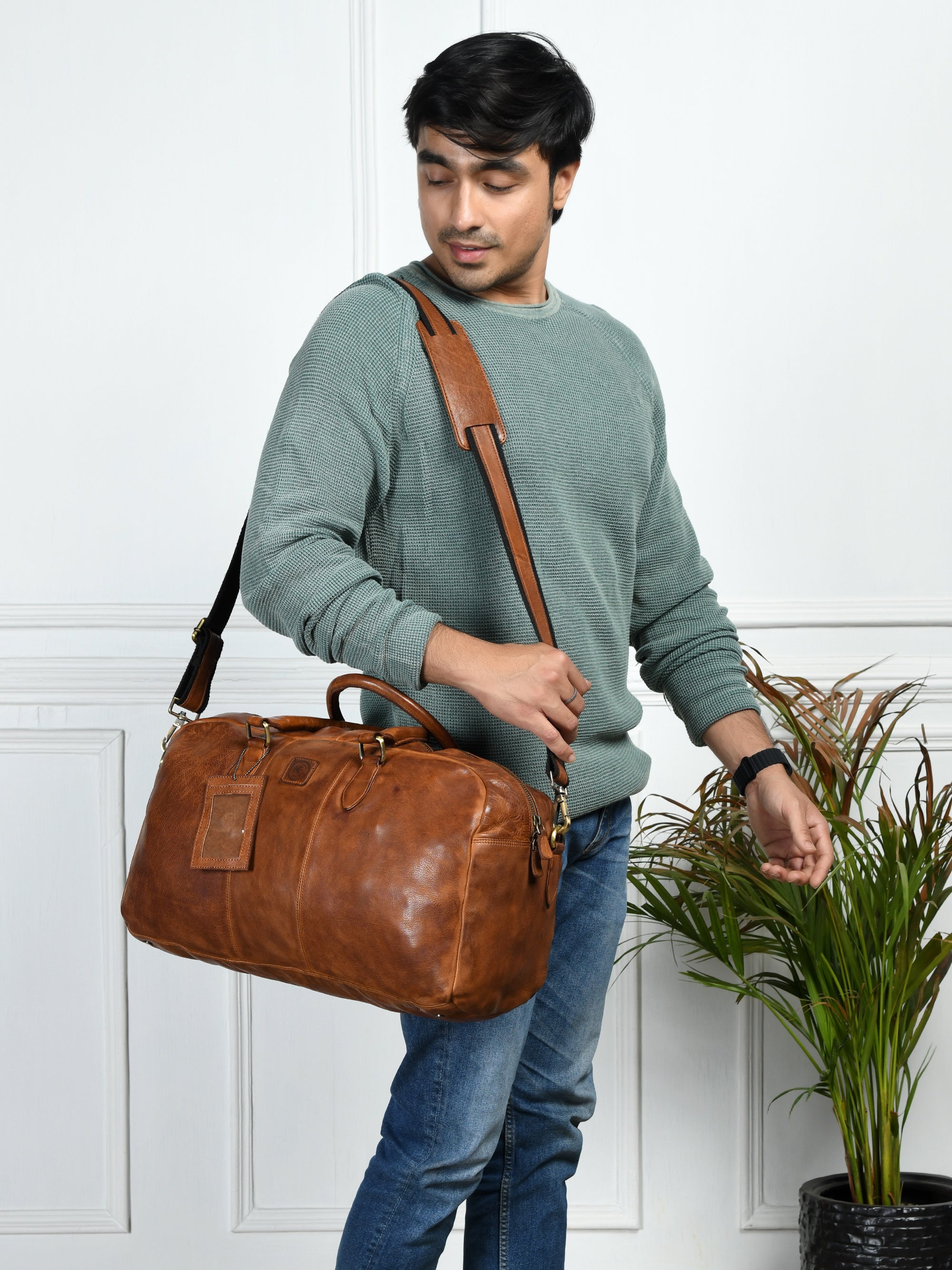 Imperium Luxe Leather Duffle - Brown Colour