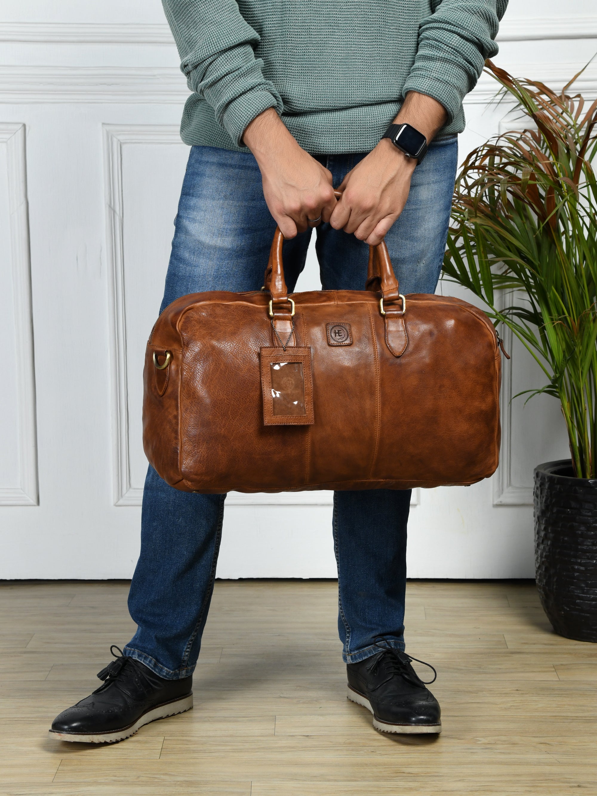 Imperium Luxe Leather Duffle - Brown Colour