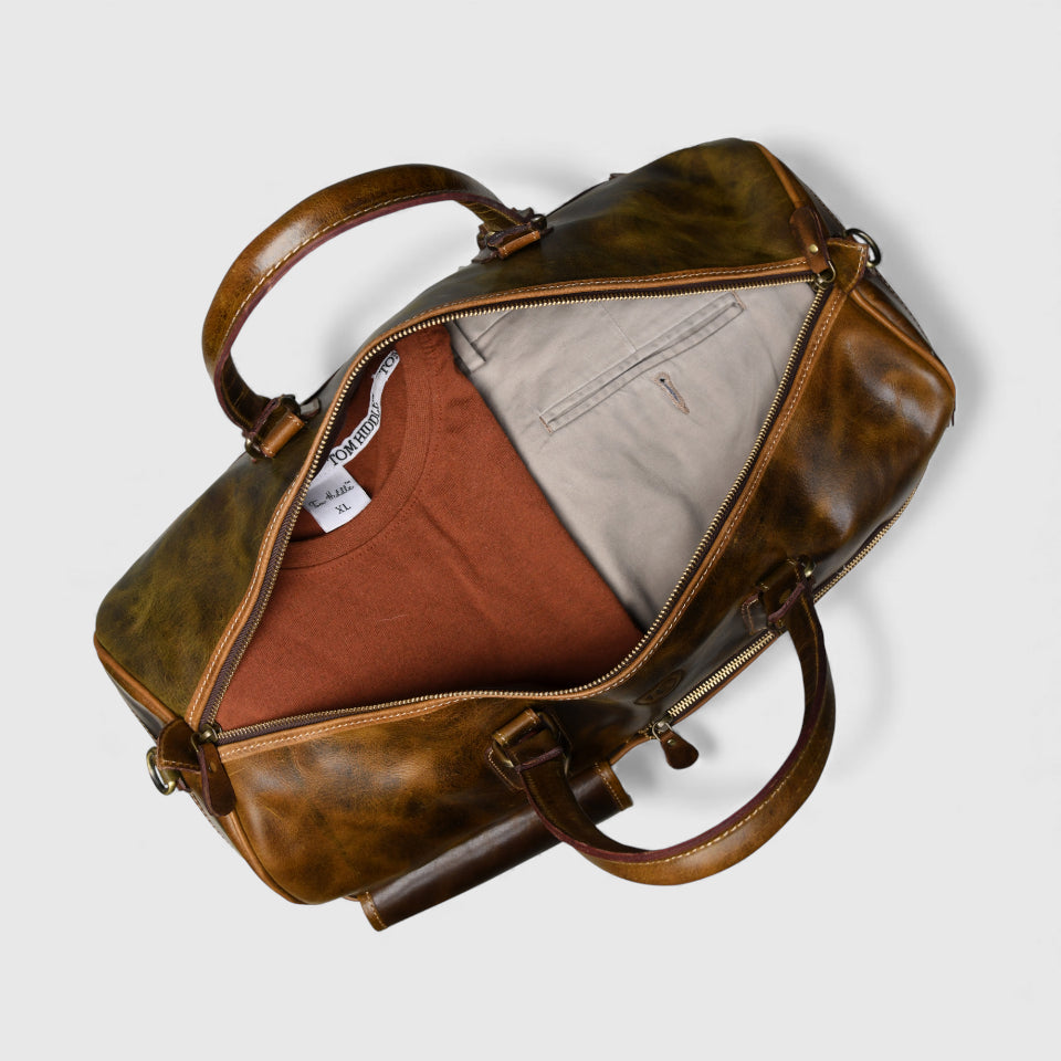 The Odyssey Leather Travel Duffle - Brown Colour