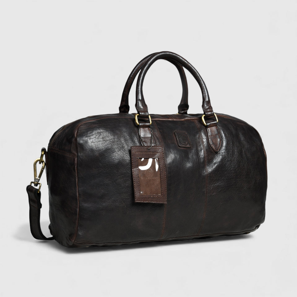 Imperium Luxe Leather Duffle - Maroon Colour