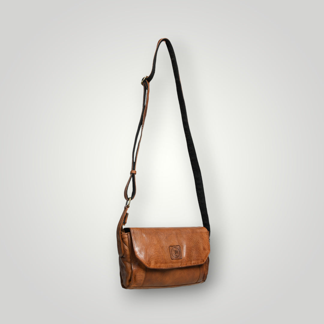 Heritage Leather Crossbody Bag - Brown Colour