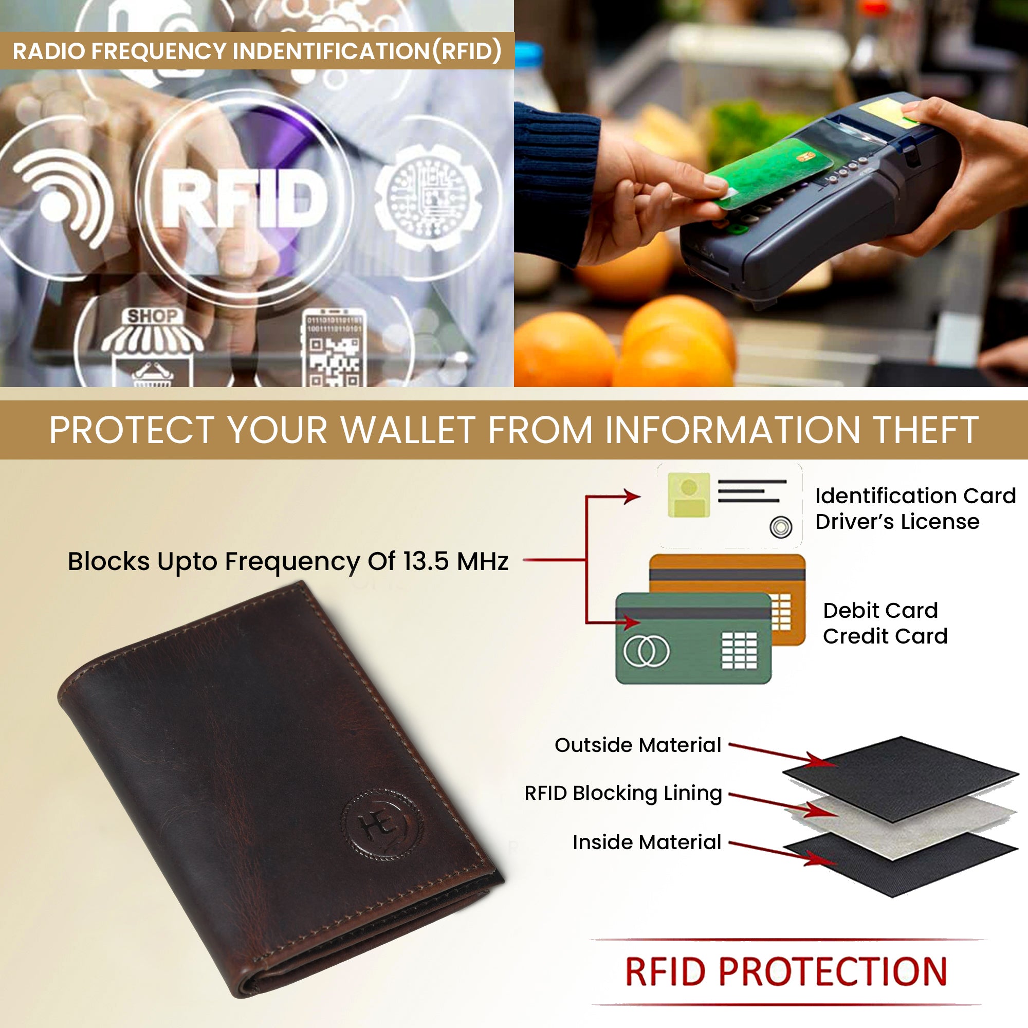 Ironwood Leather Wallet - Maroon Colour