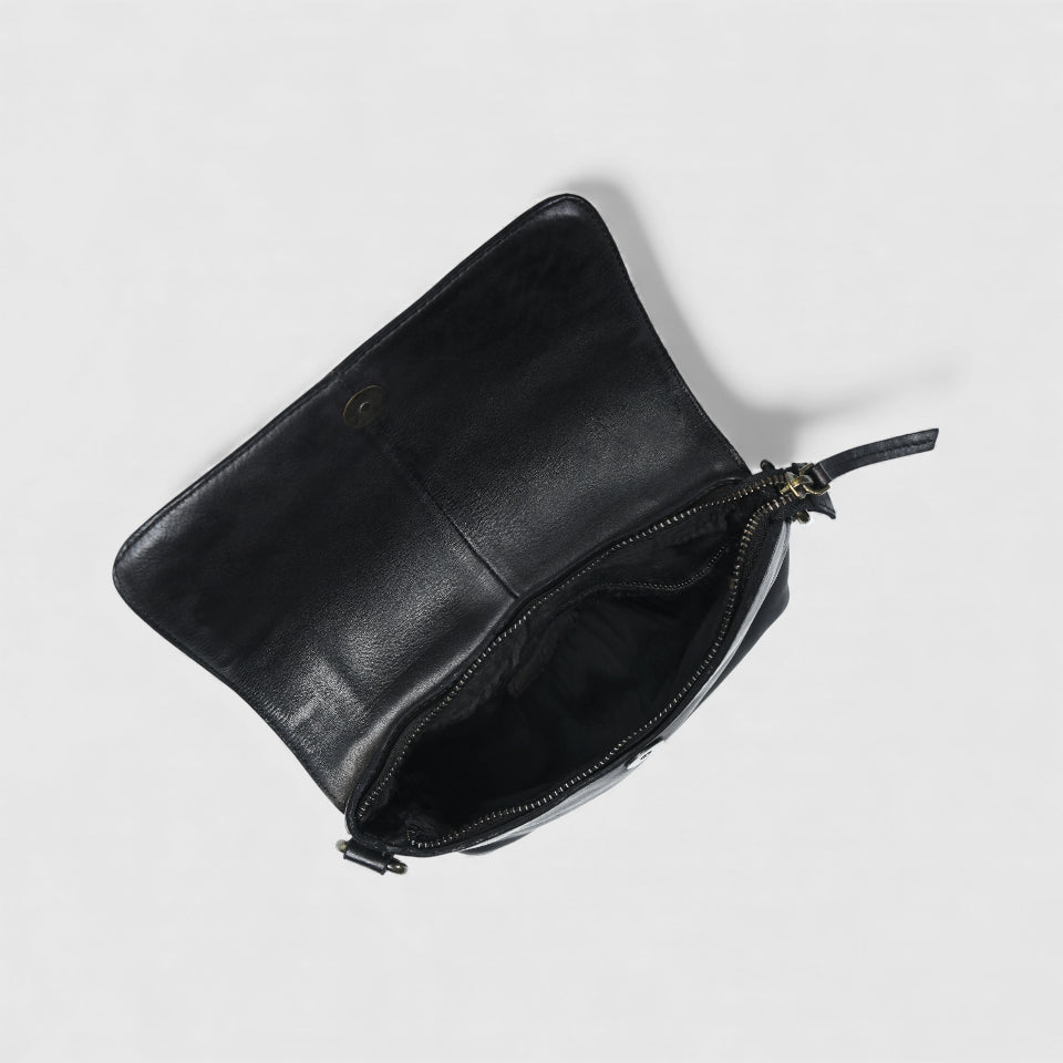 Verdant Crossbody Women's Leather Handbag - Black Colour