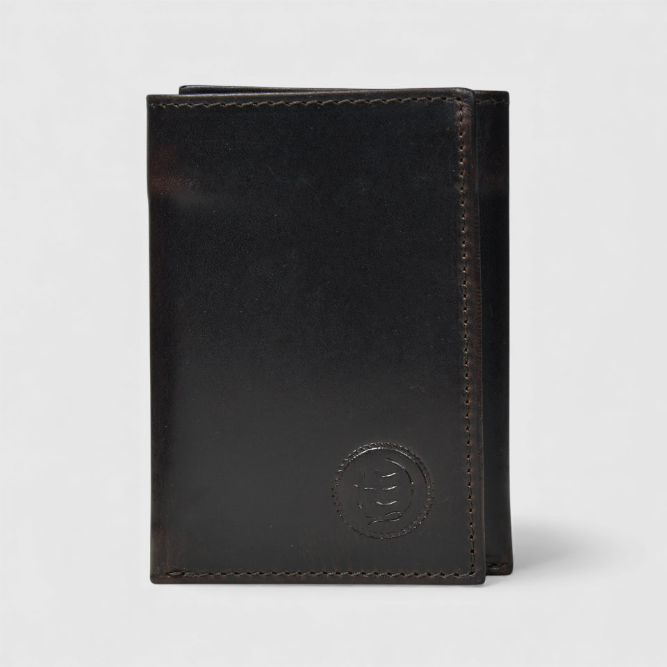 Midnight Luxe Vertical Bifold Wallet - Black Colour