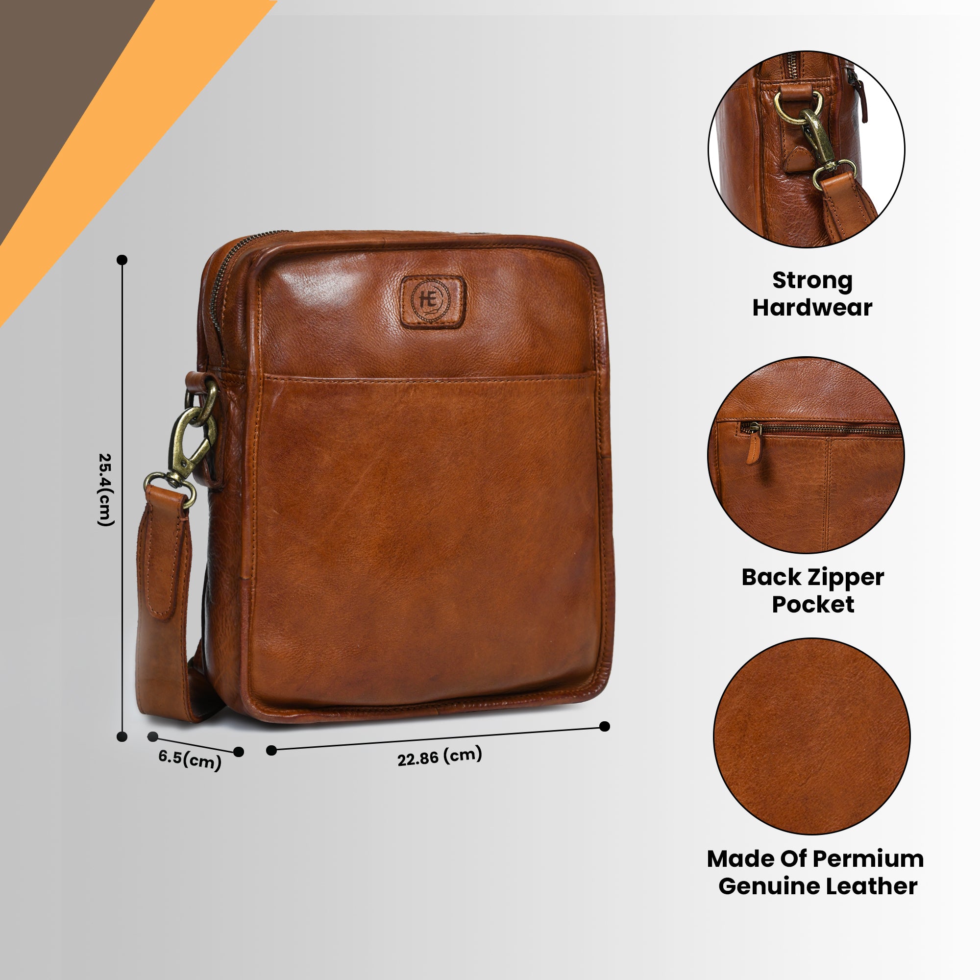 Verdant Trail Leather Sling Bag - Maroon Colour