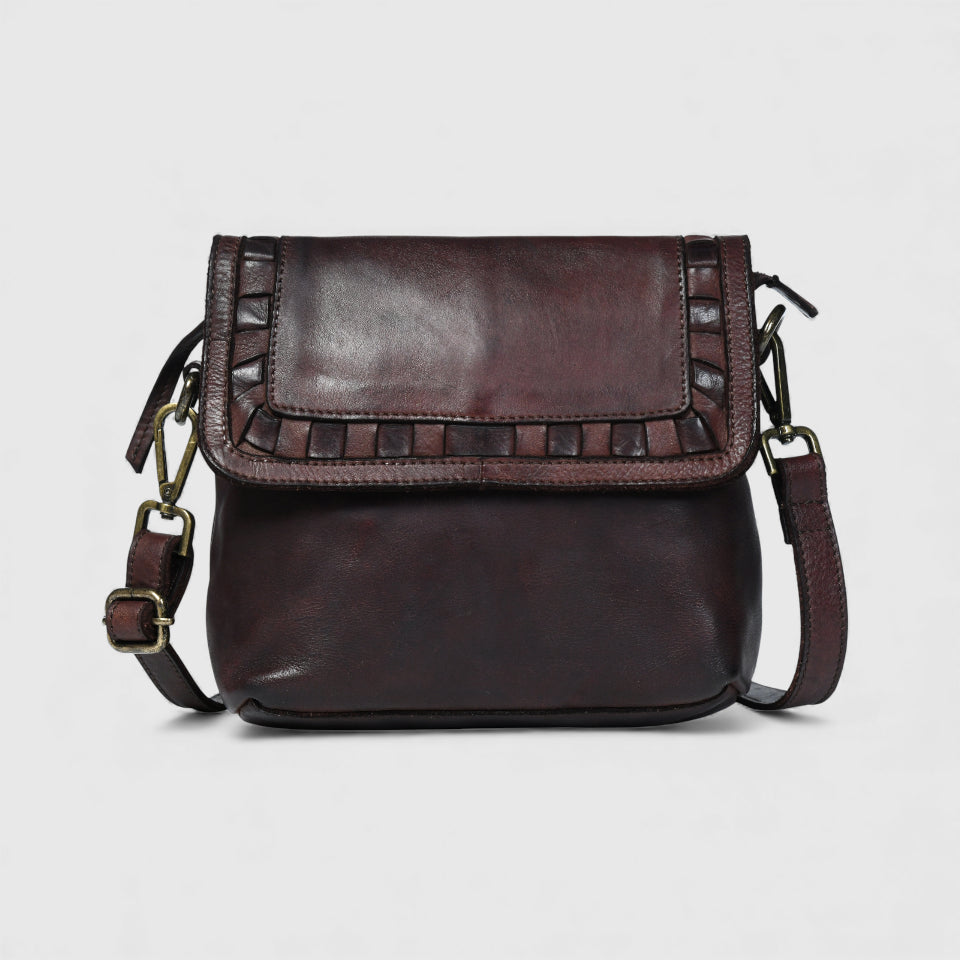 Verdant Crossbody Women's Leather Handbag - Brown Colour