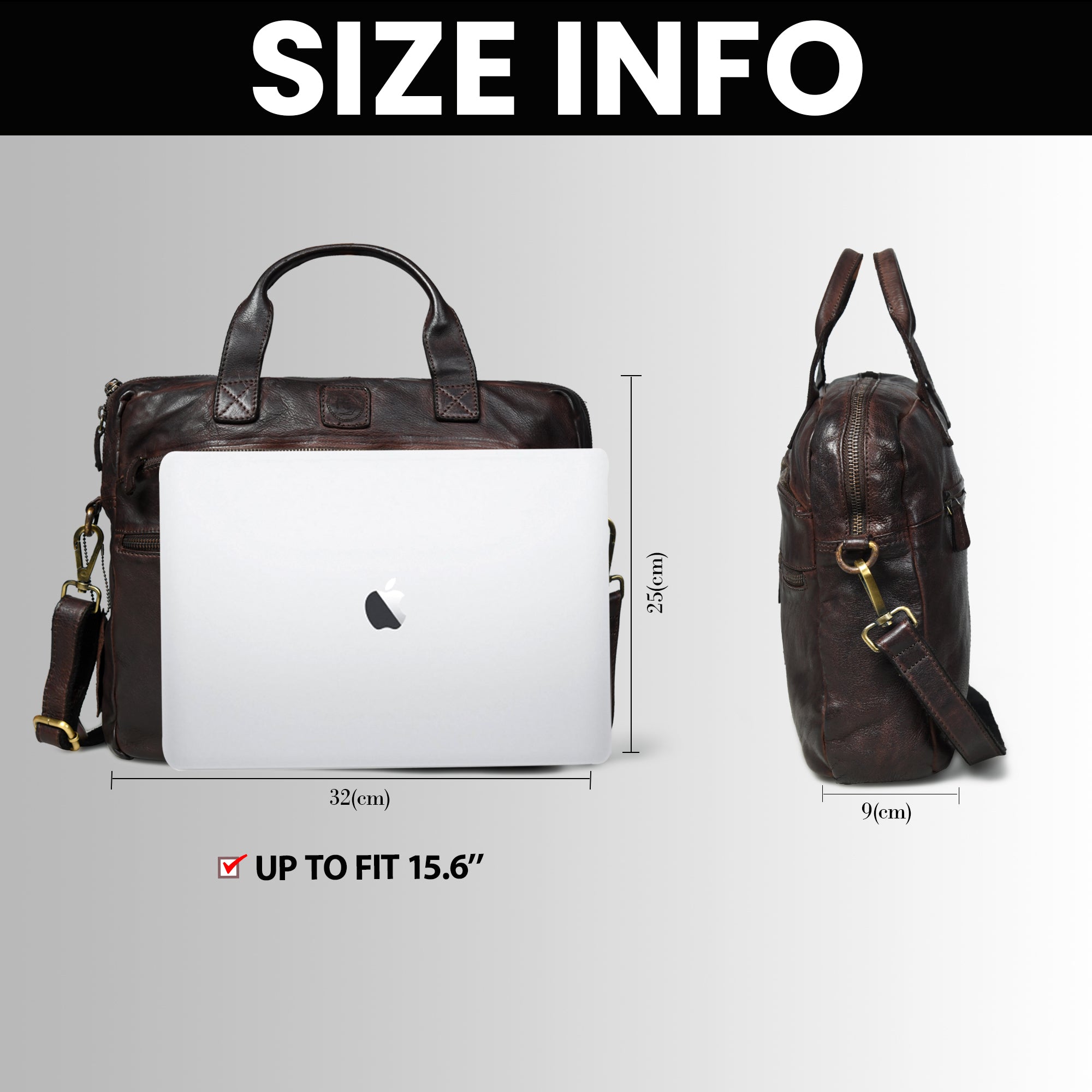 Voyager Vintage Leather Laptop Bag - Maroon Colour