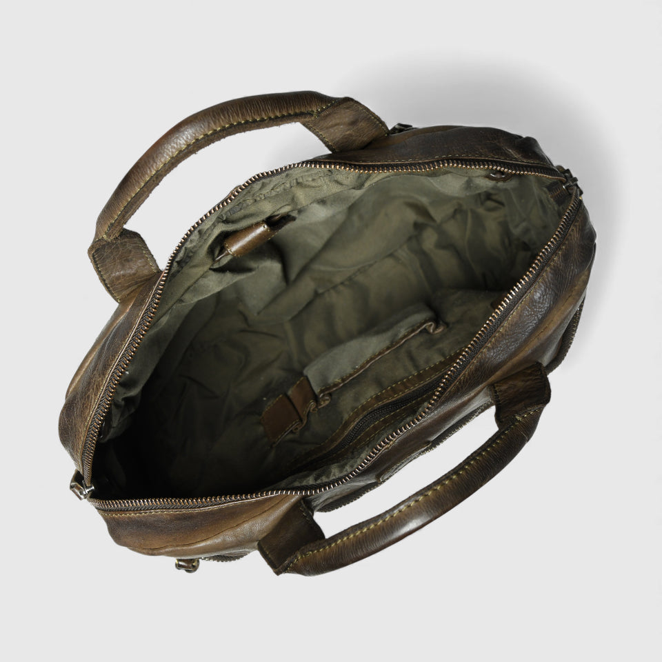 Voyager Vintage Leather Laptop Bag - Brown Colour