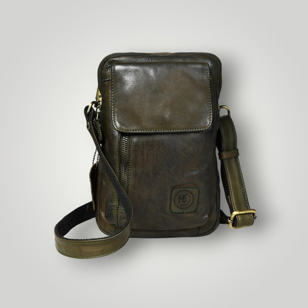 Vintage Explorer Crossbody Bag - Green Colour