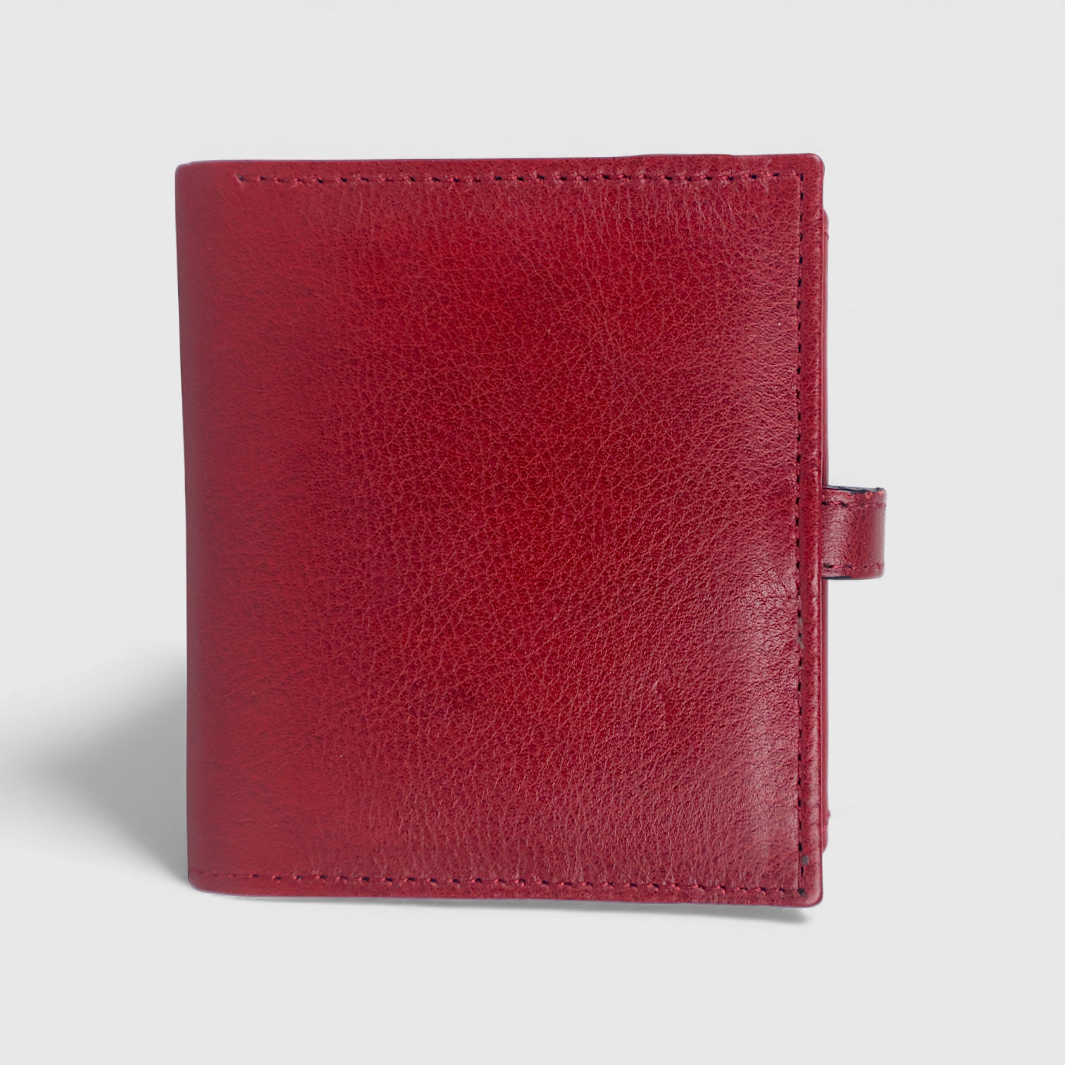 Crest Compact Leather Trifold Wallet – Red Colour