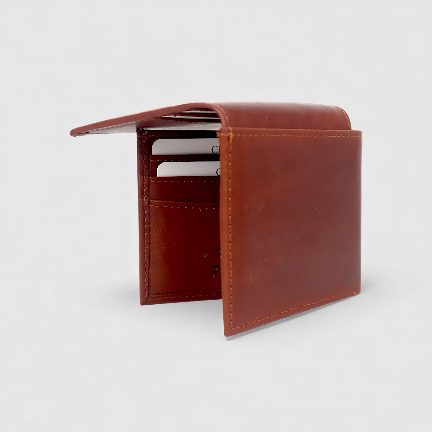 Sentinel Vintage RFID Leather Trifold Wallet – Tan Colour