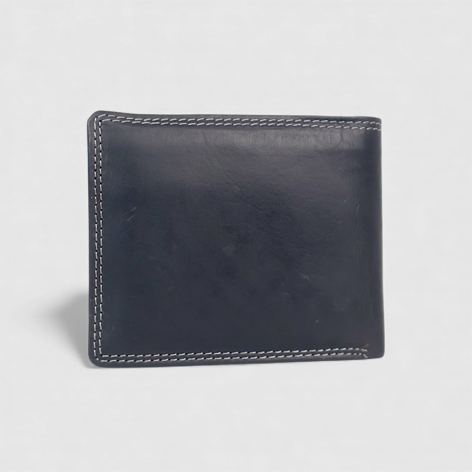 Stallion Crest Vintage Leather Bifold Wallet – Black Colour